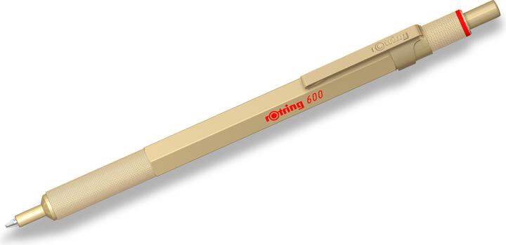 Image du produit Rotring Stylo à bille 600 Or Métallique M noir Boîte cadeau (Or Métallique, 1 x)
