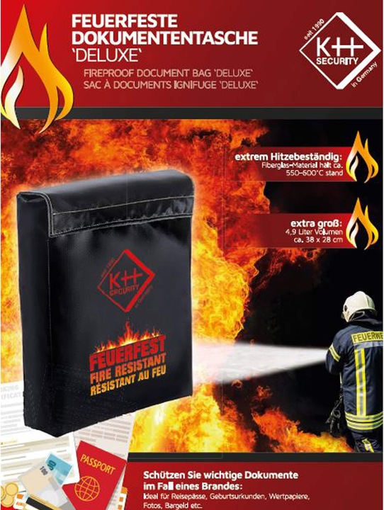 Actual product image KH Security Fireproof document bag