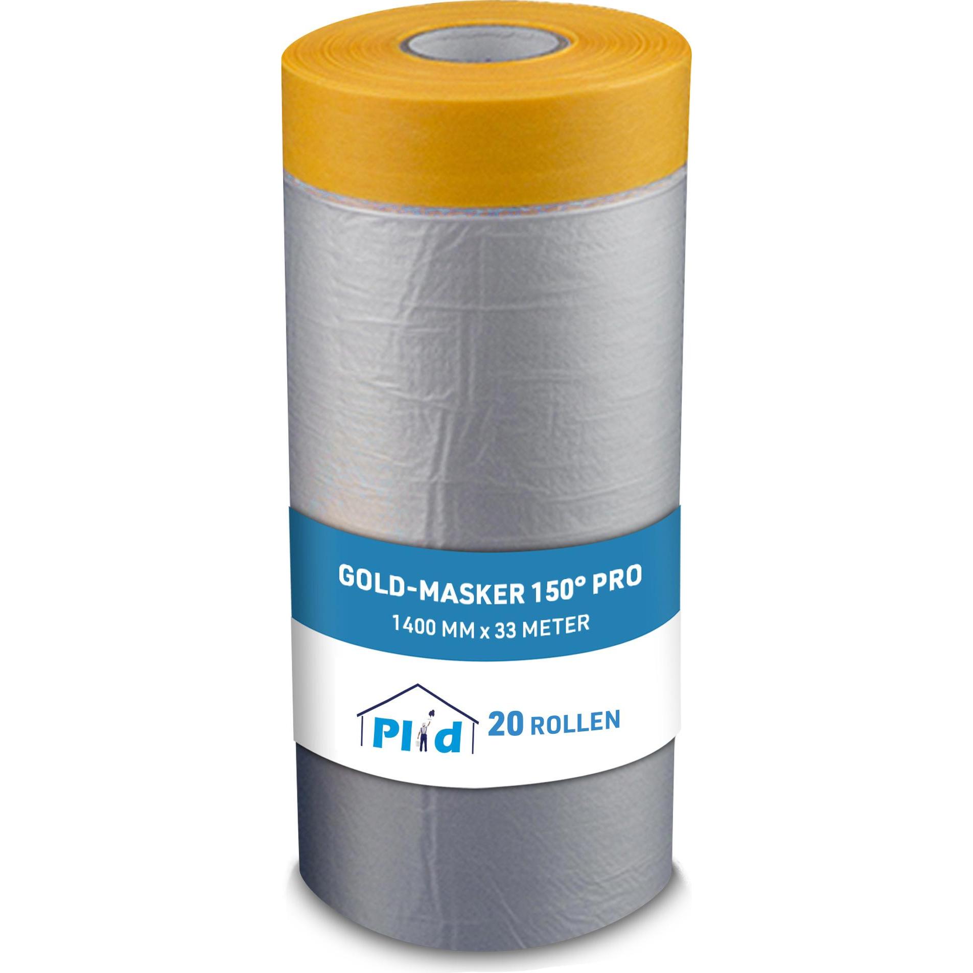 Plid, Klebeband, Gold-Masker 150° Pro Abdeckfolie mit Klebeband 20 Rollen