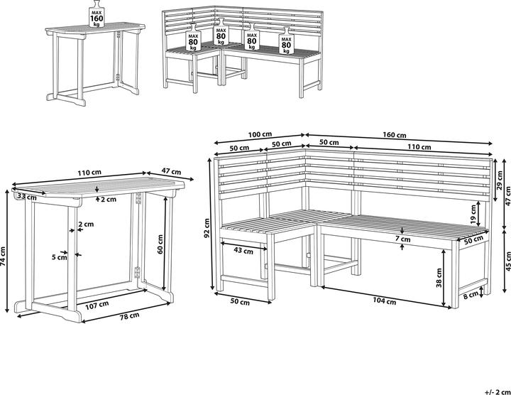 Image du produit Beliani Treia (110 x 47 x 74 cm)
