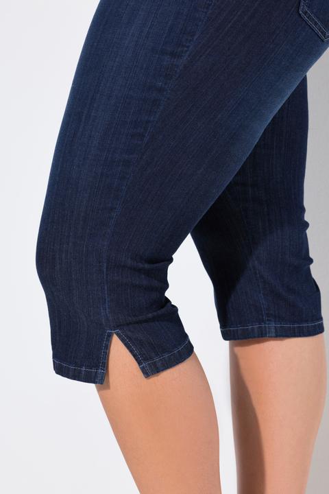 Immagine prodotto Ulla Popken Jeans Capri modello Sienna con taglio della gamba aderente e cintura elastica (50)