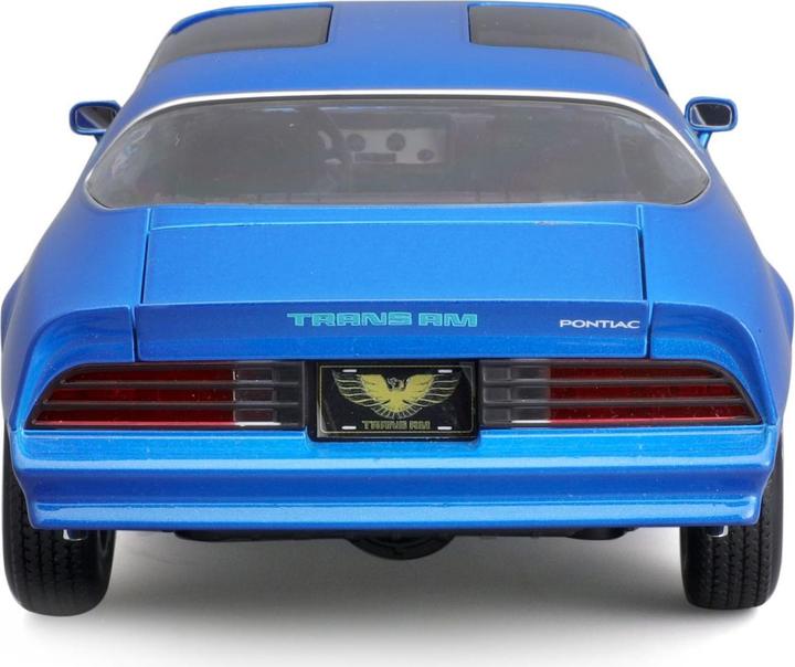 Actual product image Maisto Pontiac Firebird Trans Am 1978 1/18 blue