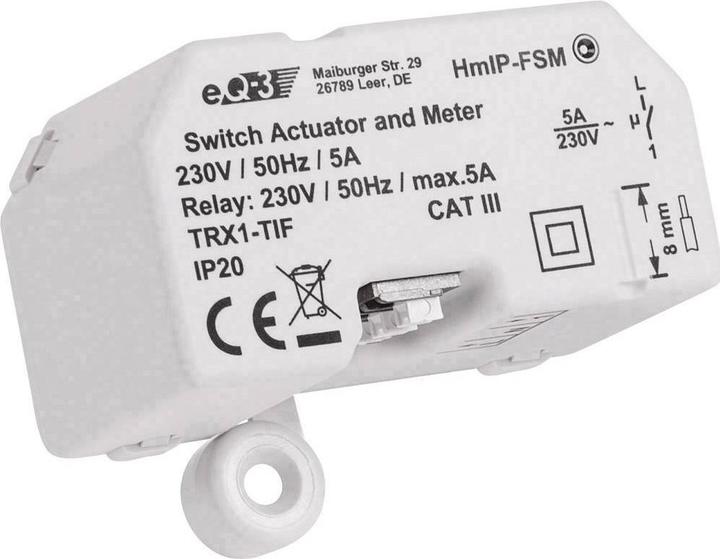 Actual product image Homematic IP Set bestehend aus 5x Schalt-Mess-Aktor Unterputz HmIP-FSM (Switch actuator)