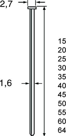 Productafbeelding Dutack Brad SKN16 rvs 30mm - 2500 Stuks