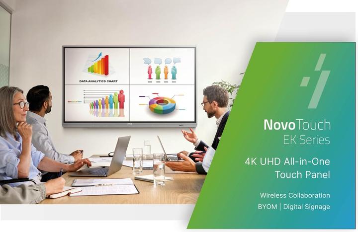 Produktbild vivitek DS NovoTouch BK860i silber 86"/3xHDMI/VGA/DP/USB (3840 x 2160 Pixel, 86")