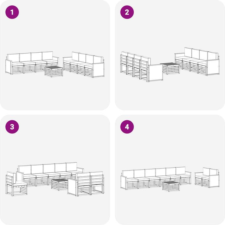 Produktbild vidaXL Outdoor-Sofa