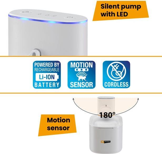 Image du produit Ferplast ASTRA Fontanna dla Kotów i Małych Psów z Czujnikiem Ruchu Filtr 3l