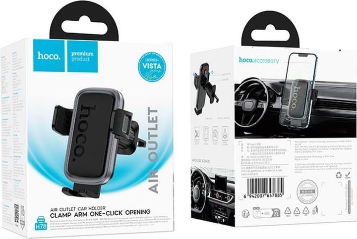 Actual product image Hoco Car Holder H78 Vent, Universal, Grau
