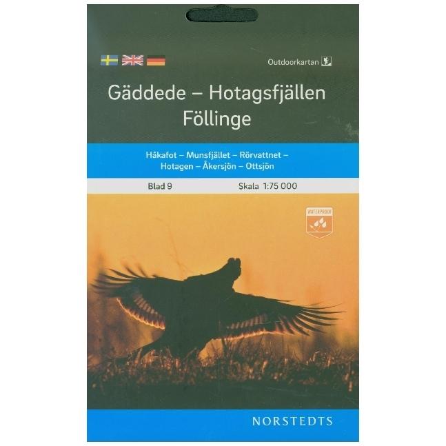 Outdoorkartan Schweden - Gäddede,Hotag., Landkarte