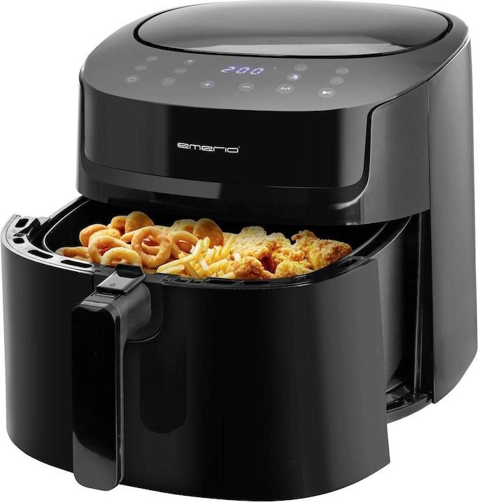 Emerio Friggitrice ad aria calda, Smart Fryer, 7,2L, nero, cool t