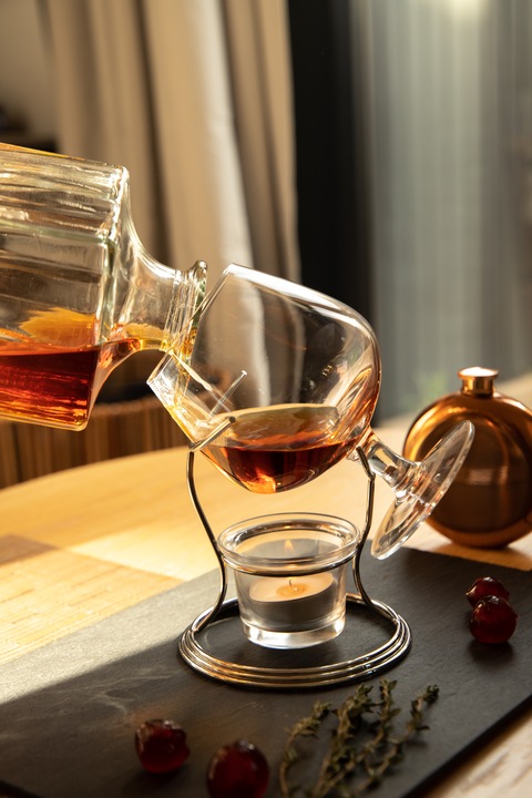Immagine prodotto BarCraft Scaldino per Brandy e Cognac Set regalo di (3.50 dl, 1 x, Bicchiere da cognac)