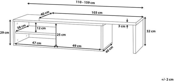 Produktbild Beliani Yonkers (110 x 40 x 29 cm)