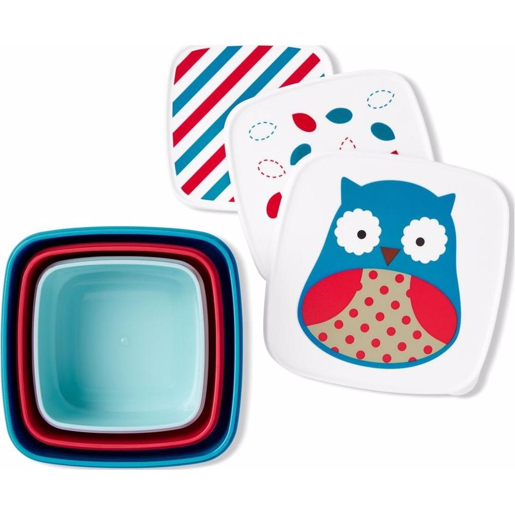 Skiphop Snackbox Set, Lunchbox, Mehrfarbig