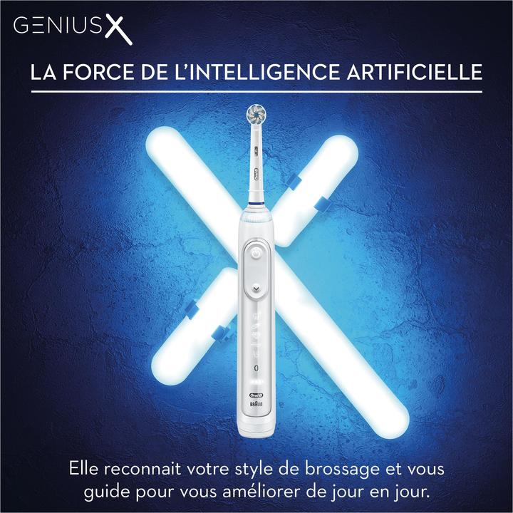 Immagine prodotto Oral-B Genius X Spazzolino elettrico bianco + custodia Traveal (Spazzolino oscillante)