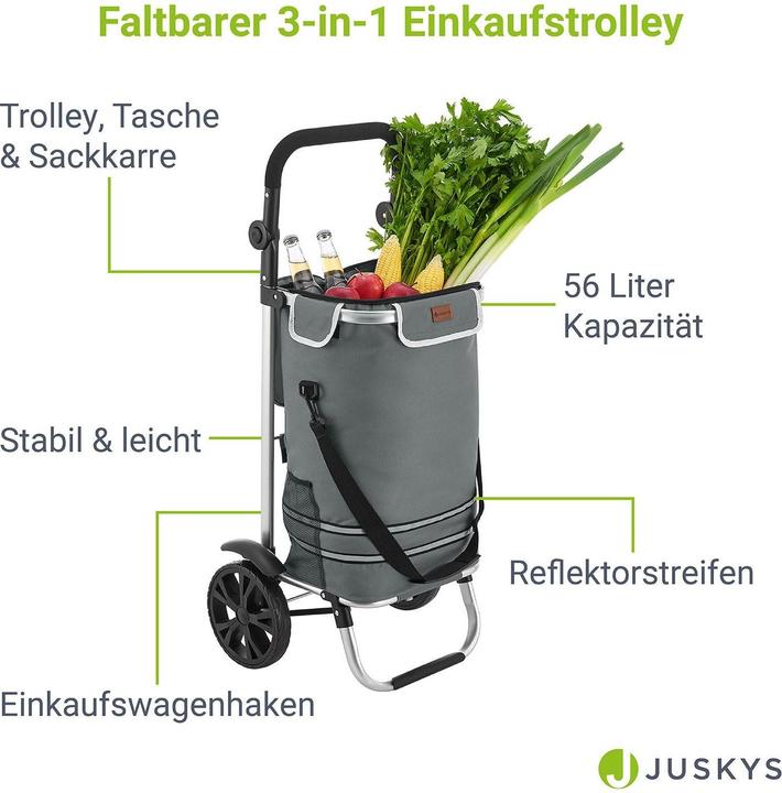 Produktbild Juskys 3in1 Einkaufstrolley