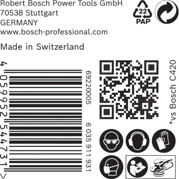 Actual product image Bosch Professional Zubehör Expert C470 Sandpaper multi-hole for random orbital sander, 150 mm, G 40, 50 pcs. (40)