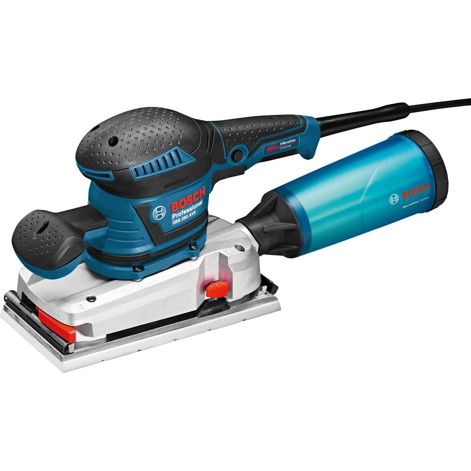 Bosch Professional, Schleifmaschine + Poliermaschine, Schwingschleifer GSS 280 AVE (Schwingschleifer, 350 W)