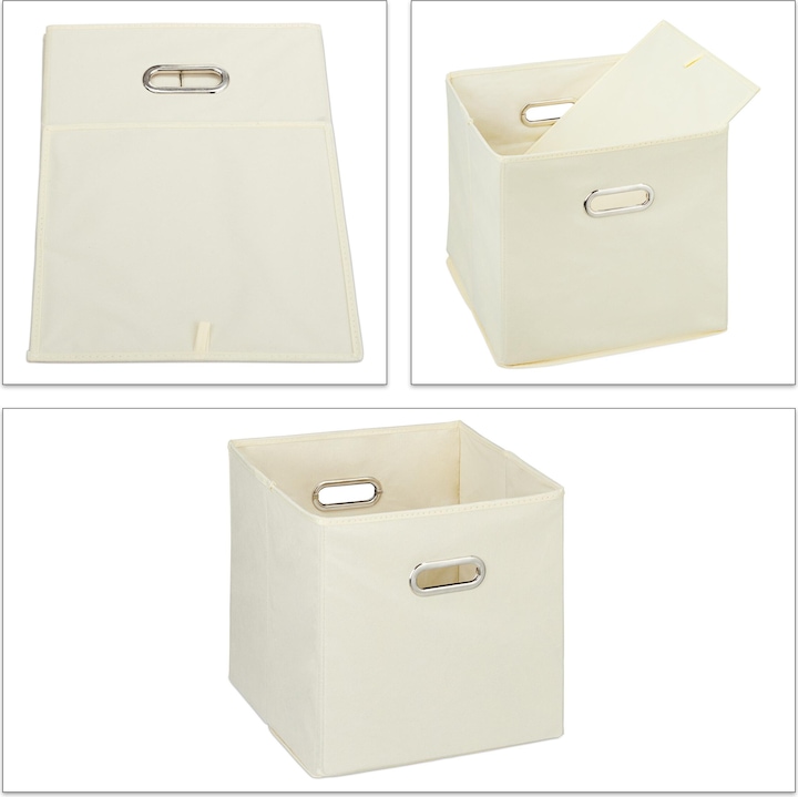 Image du produit Relaxdays 4x boîte de rangement (30 x 30 x 30 x 30 cm, 26 l)