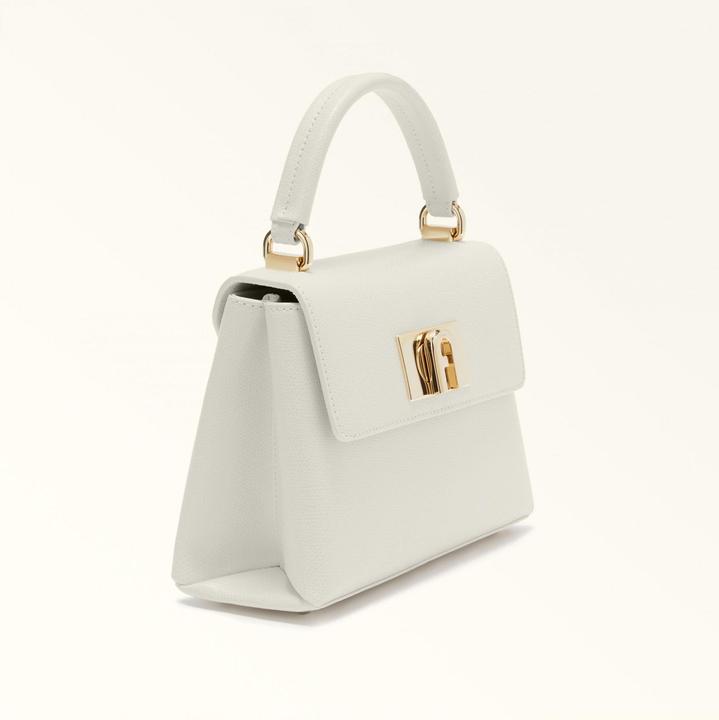 Actual product image Furla 1927 mini top handle in leather color cream