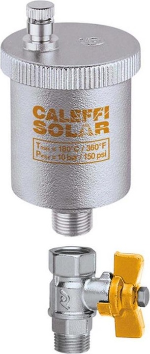Immagine prodotto Caleffi Sfiato rapido automatico Solar 3/8inch con valvola a sfera di chiusura