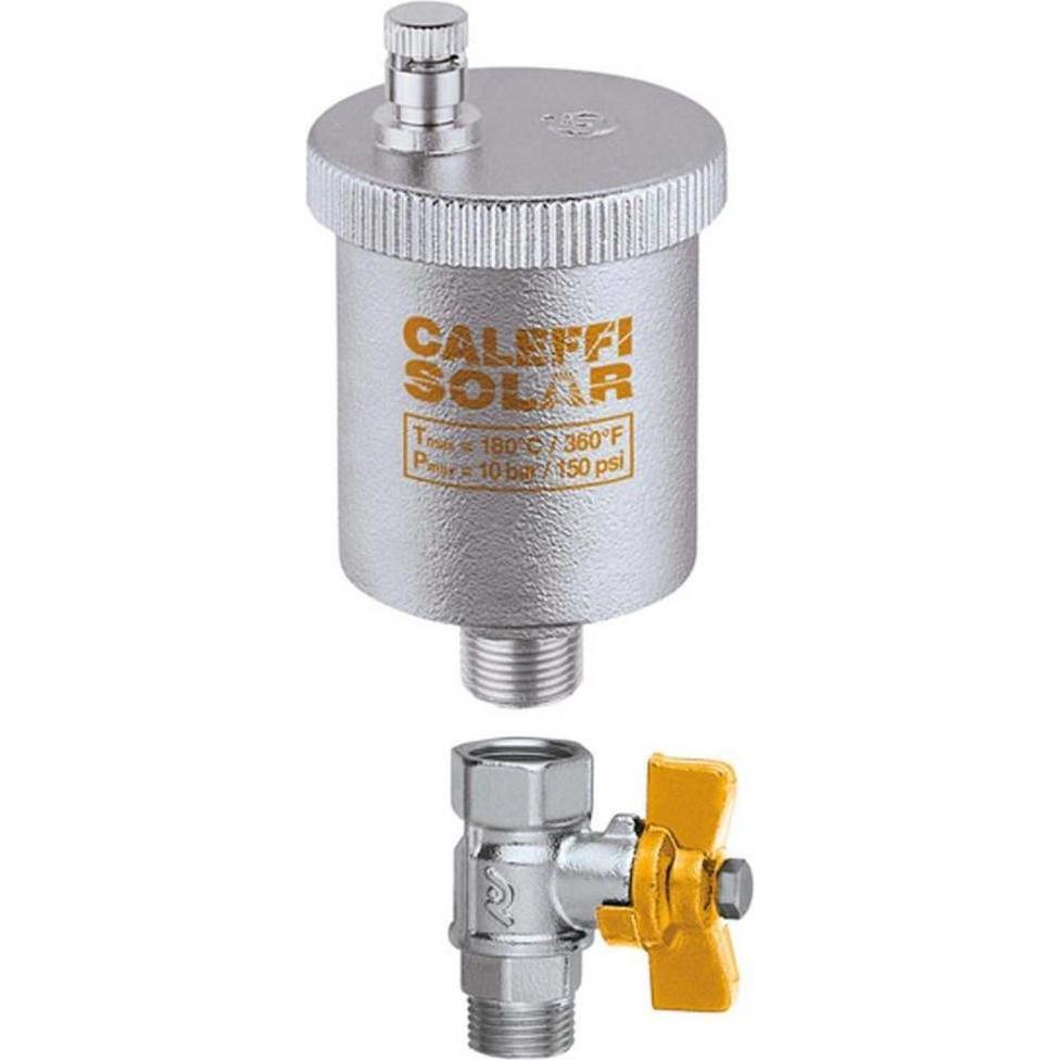Thumbnail - Caleffi autom. Schnellentlüfter Solar 3/8Zoll mit Kugelhahnabsperrung, Zubehör Heizen