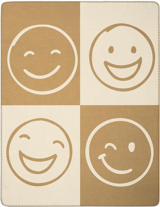 Biederlack Wohndecke Cotton Home Happy Faces (200 x 150 cm)