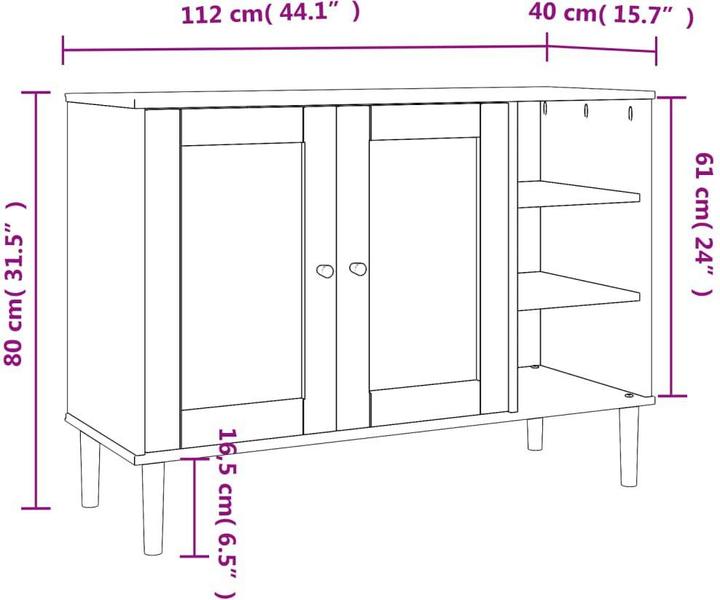 Produktbild vidaXL Hahnee (112 x 40 x 80 cm)
