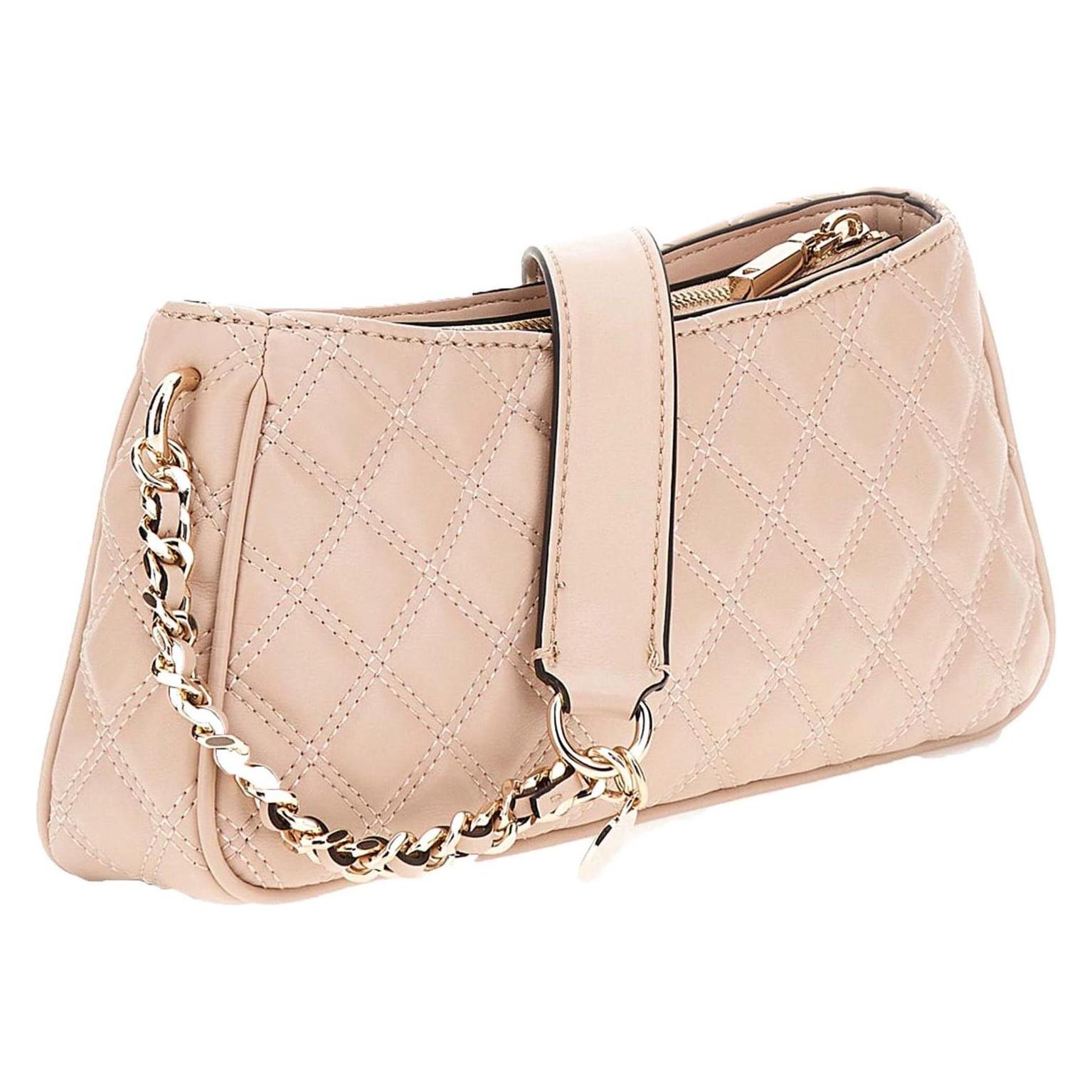 Guess, Damen, Handtasche, Giully Top Zip Shoulder Bag, Beige