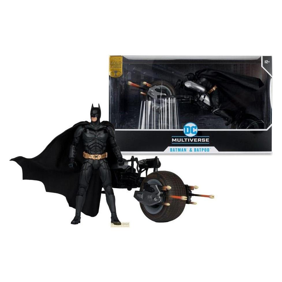 McFarlane The Dark Knight Dc Multiverse Actionfigur Mit Fahrzeug Batman & The Batpod 18 Cm