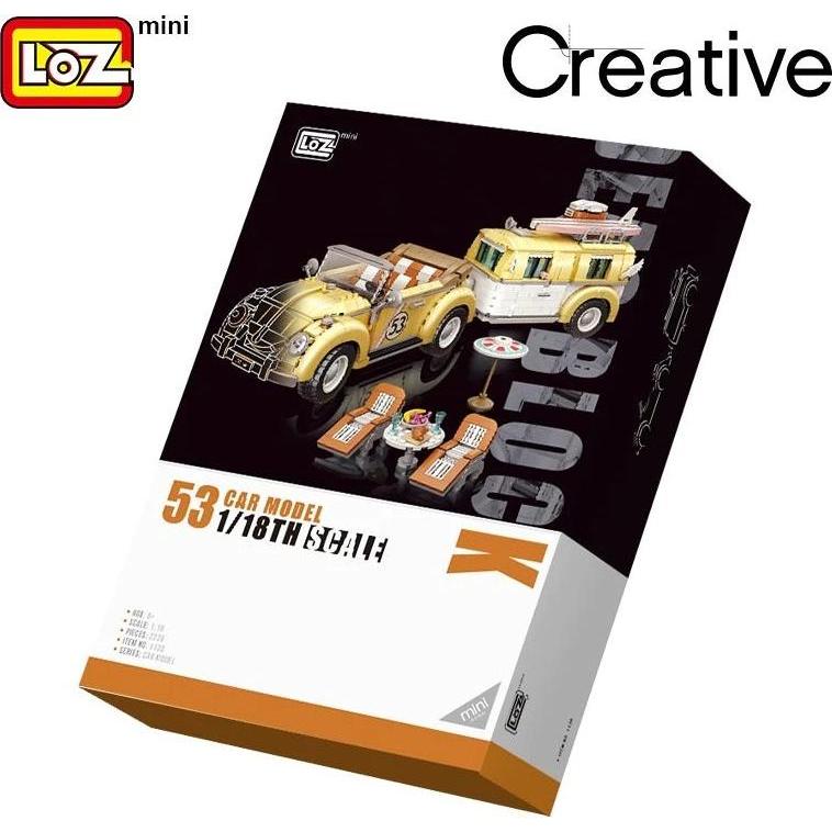 LOZ Auto mit Campingwagen (1130)