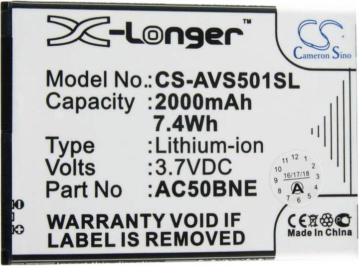 Image du produit AccuCell Akku für den Archos 50b Neon, AC50BNE Akku Neon 50b