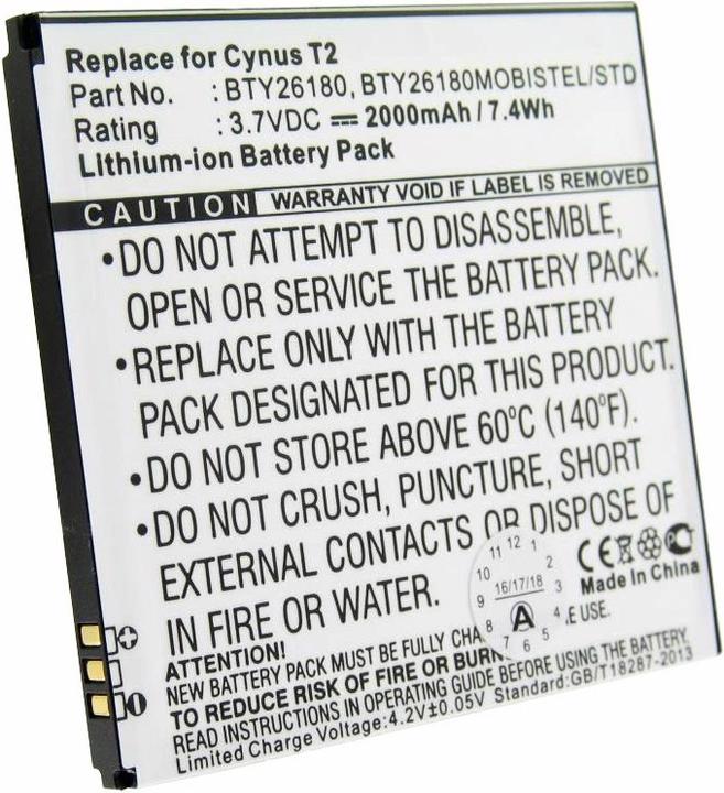 Produktbild AccuCell Akku MOBISTEL Cynus T2 Akku als Nachbau von passend für MT-9081W