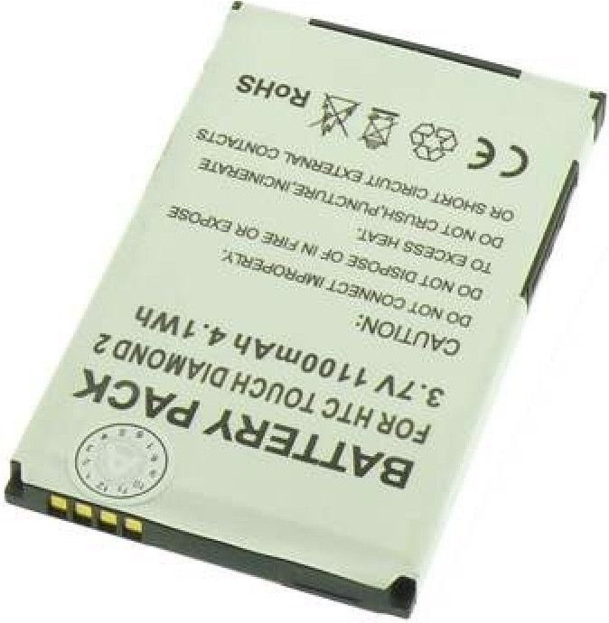Image du produit HTC Batterie pour Touch Diamond 2, TOPA160, 35H00125-02M, BA (1 pcs, Spécifique à l'appareil, 1100 mAh)