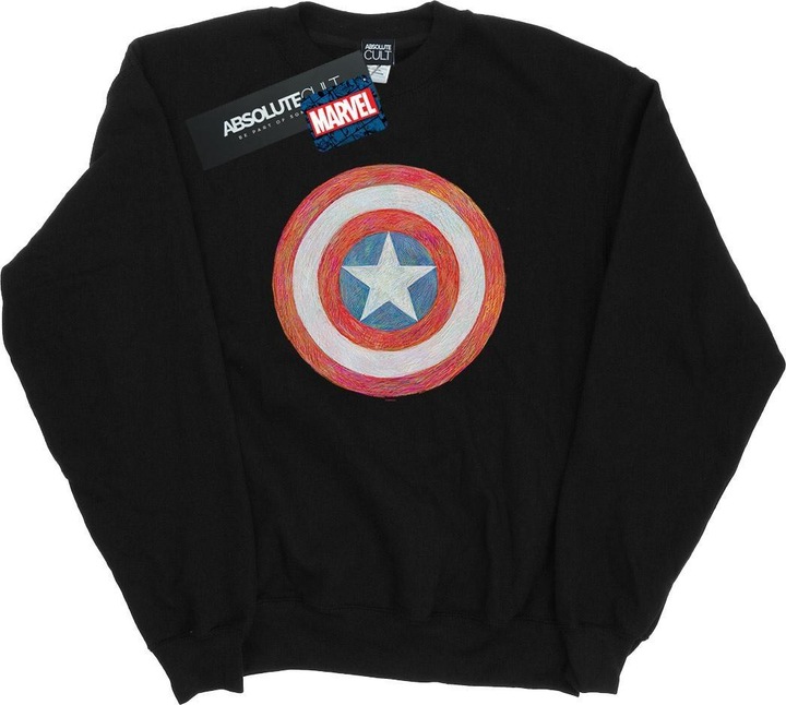 Actual product image Mens Captain America Sketched Shield Sweatshirt (M)
