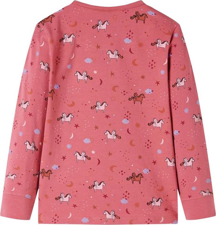 Produktbild vidaXL Kinderpyjama mit Langen Ärmeln Altrosa 140,Material: 95 (140)