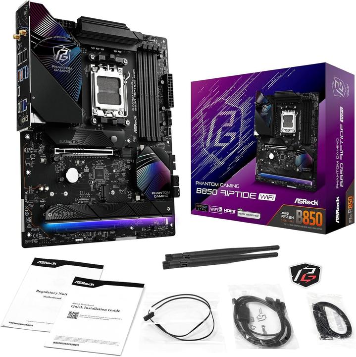 AsRock Phantom Gaming B850 Riptide WiFi (AM5, AMD B850, ATX)