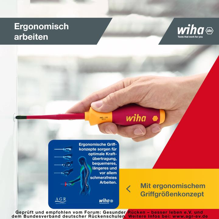 Actual product image Wiha Electric SlimFix (Slotted screws, Pozidriv cross recess (PZ))
