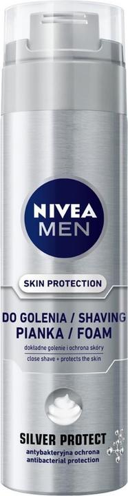 Actual product image NIVEA Men Skin Protection pianka do golenia Silver Protect 200ml (200 ml, Shaving cream)