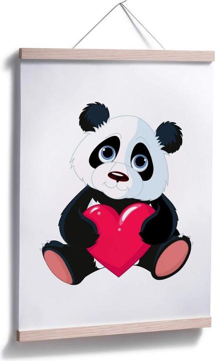 Image du produit Trenddeko Panda avec coeur (100 x 120 cm)