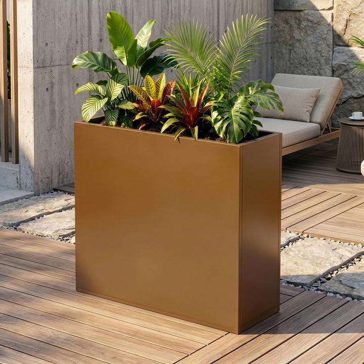 Produktbild Casa.Pro Pflanzkübel Vaargel 82x90x30 cm verzinkter Stahl Braun