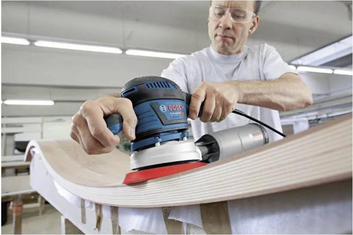 Produktbild Bosch Professional Exzenterschleifer GEX 40-150 mit 1 x Schleifblatt M480 und L-BOXX (Exzenterschleifer, 400 W)