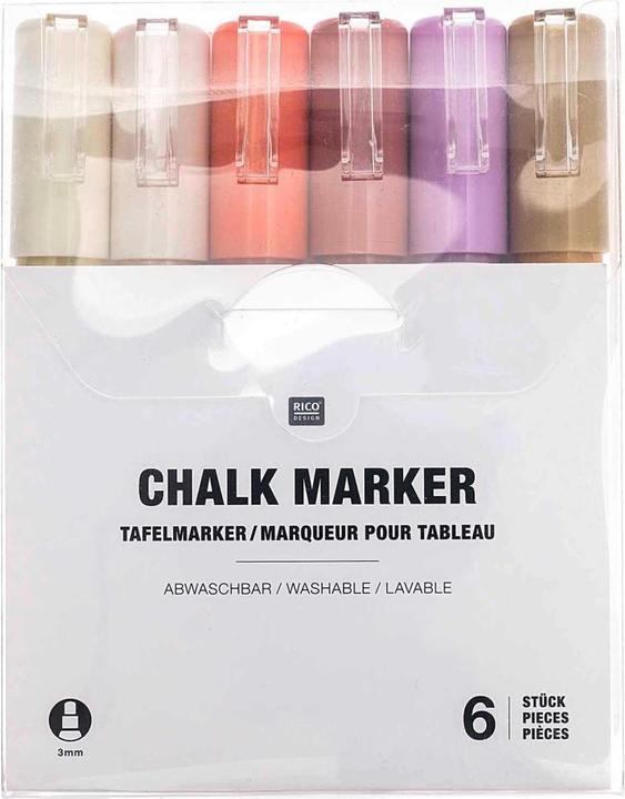 Produktbild Rico Design Tafelmarker Set Natur, 6-Teilig (6 x)