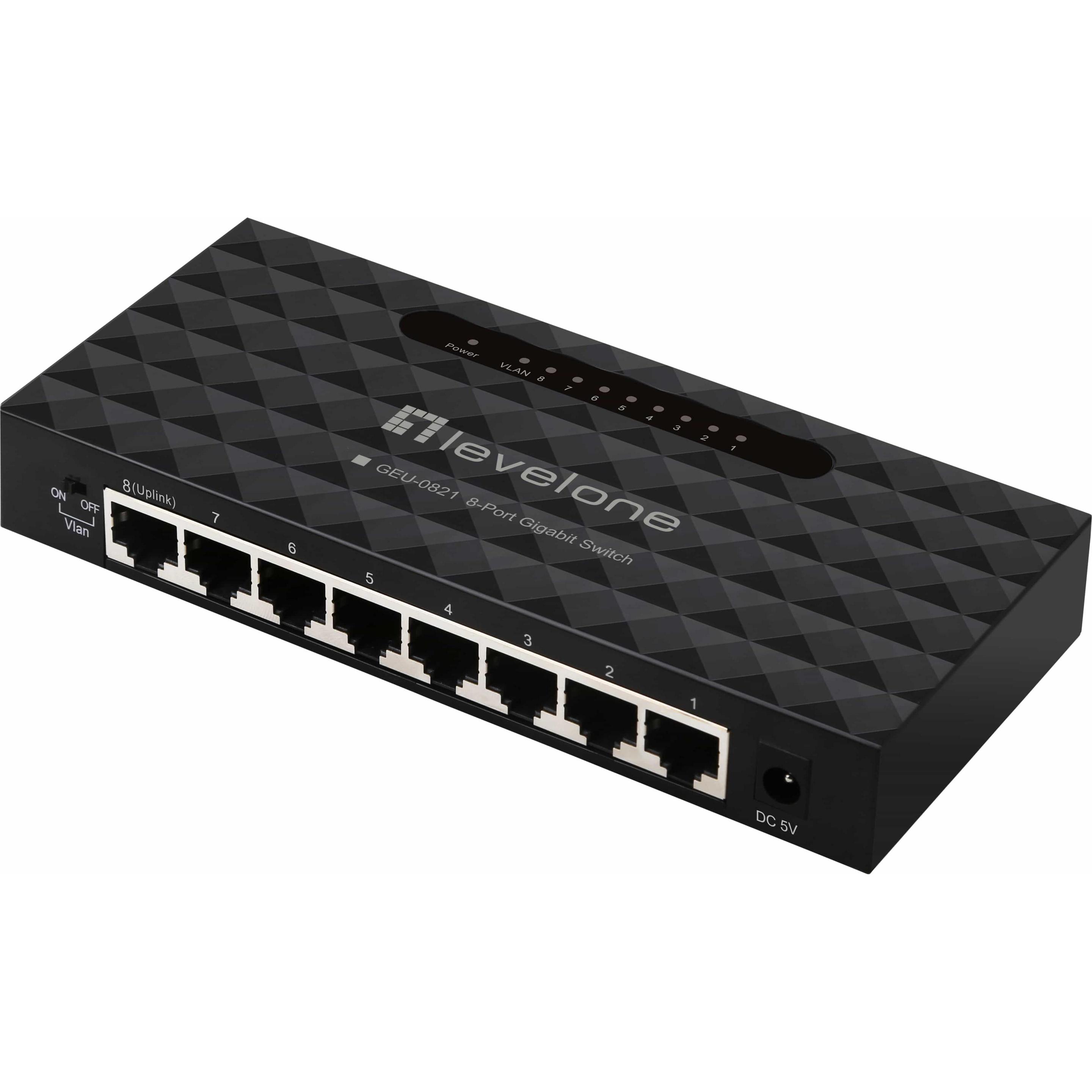 Thumbnail - LevelOne Switch 8x GE GEU-0821 (8 Ports), Netzwerk Switch, Schwarz