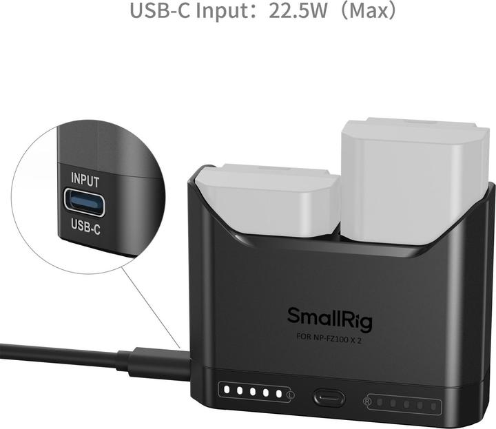 Image du produit SmallRig 5489 Camera Battery Charger for NP-FZ100 (Chargeur de batterie d'appareil photo)
