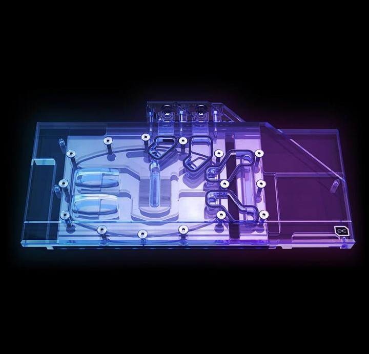 Image du produit Alphacool Ice Block Aurora GPX-N RTX 3090/3080 Gaming X Trio avec plaque arrière - Acrylique + Nickel
