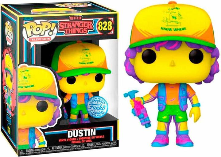 Actual product image Funko POP Stranger Things Dustin in Beef Black Light Exclusive