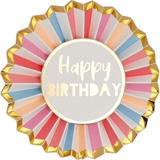 Produktbild TALKING TABLES Rose Happy Birthday Badge