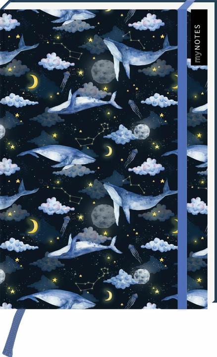 Notizbuch A5: Cosmic Whale (Gepunktet, Harter Einband)