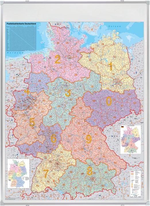 Actual product image Franken Map table postcode Germany