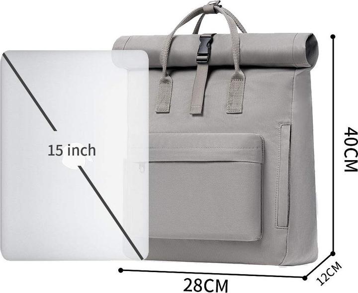 Actual product image Only-Bags.Store Backpack Daypack with Laptop Compartment, Modern Rolltop Backpack Daypack, Waterproof